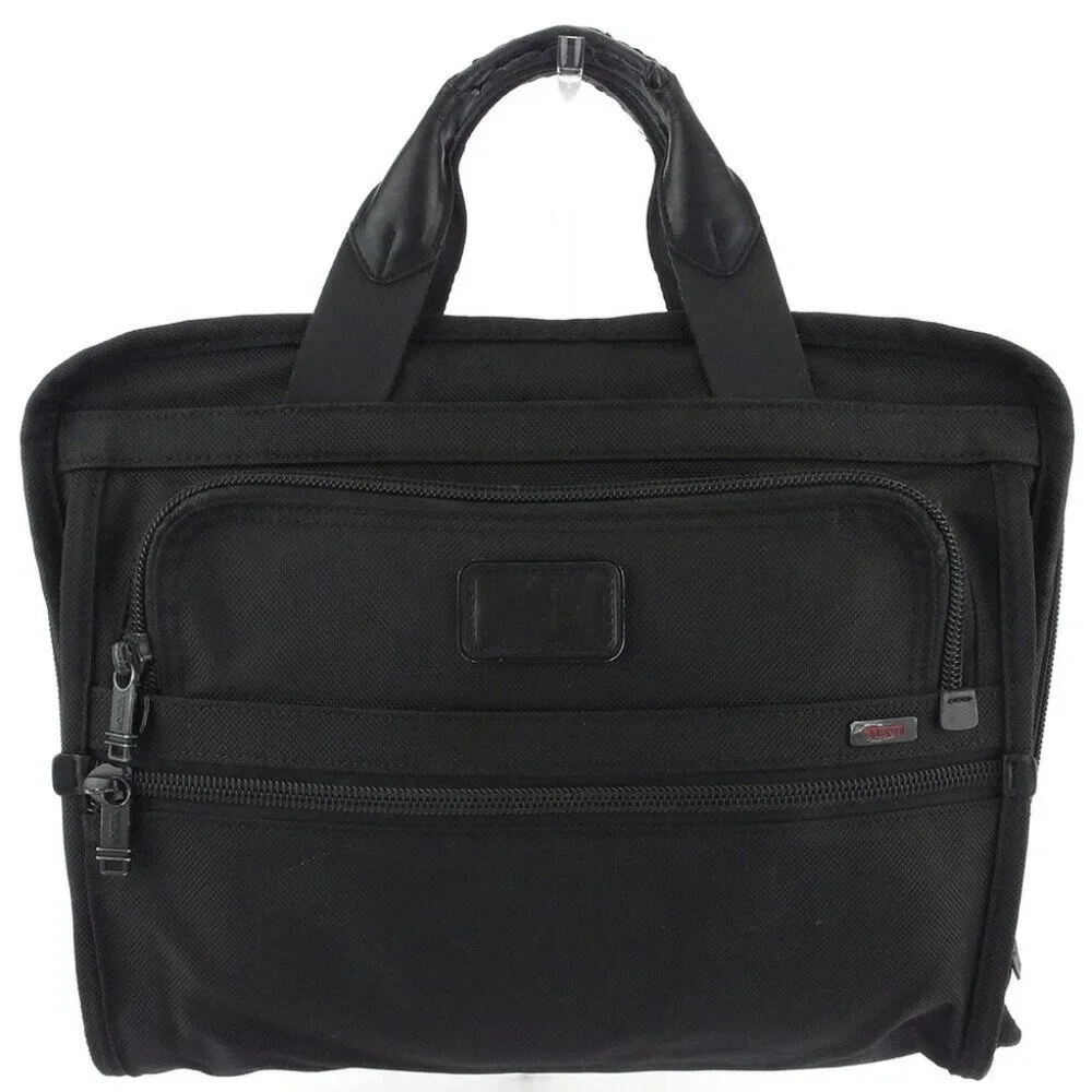 TUMI Business bag Black red Women 26801DH Authentic secondhand